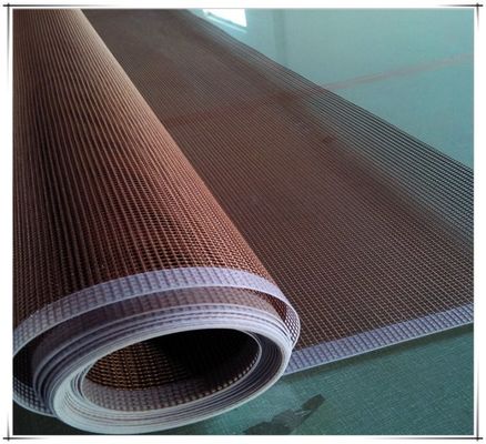 خرید نوار نقاله خشک کن مش تفلون قهوه ای قهوه ای مایل به زرد برای جوهر UV چسب UV online manufacture