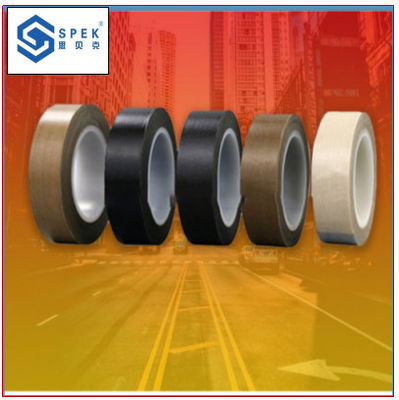 نوار چسبیده با فیبرگلاس PTFE مقاومت در برابر گرما نوار چسب چپک سیلیکونی ضخامت 0.08mm