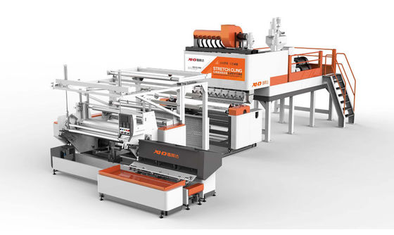 3 لایه co-extrusion پلاستیک کشش دستگاه اکسترودر فیلم